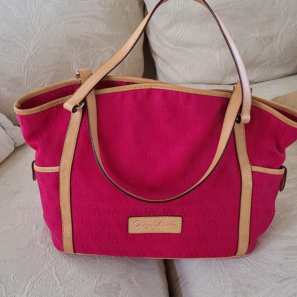 Dooney & Bourke Signature Hot Pink Satchel